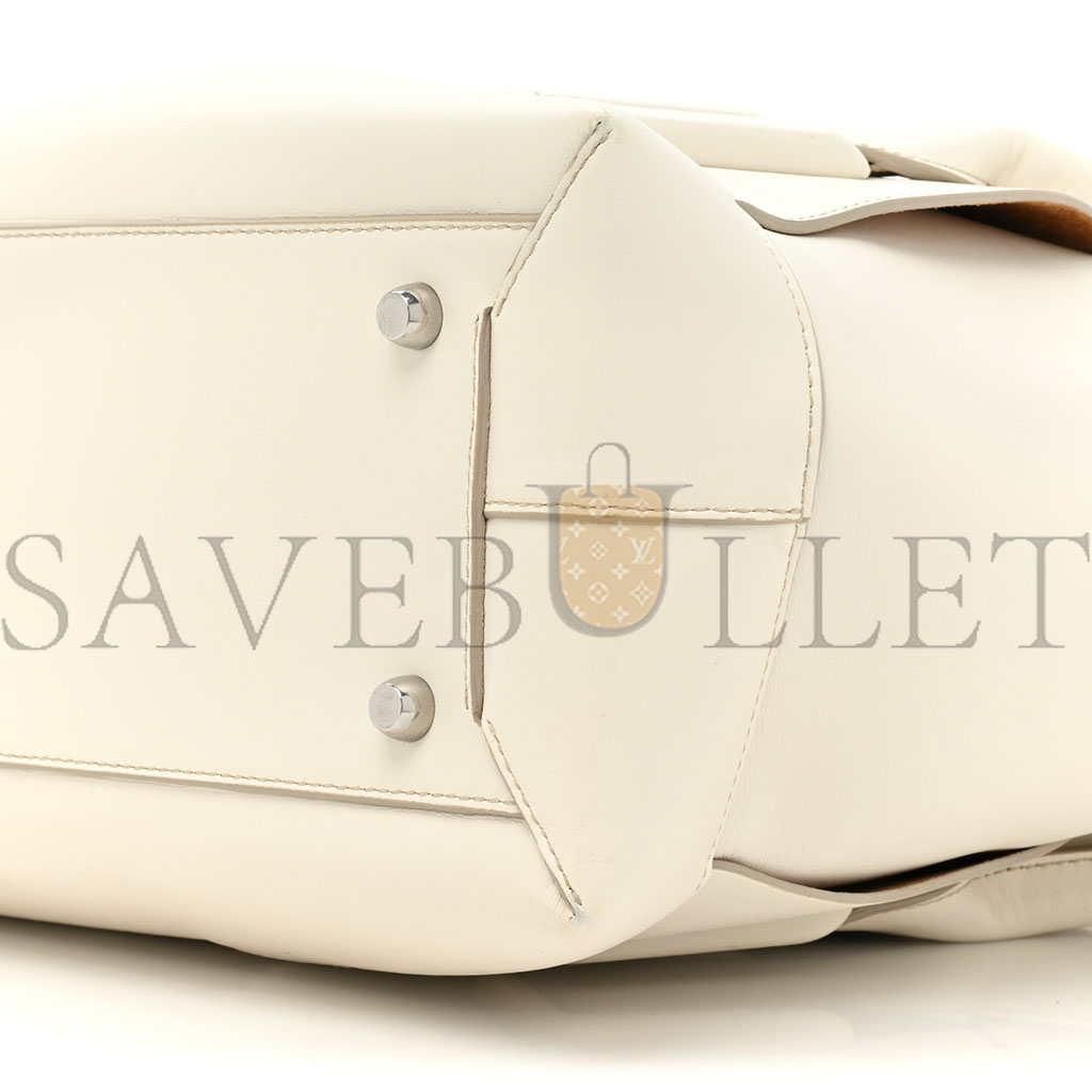 BOTTEGA VENETA FRENCH CALFSKIN MAXI INTRECCIATO LARGE ARCO BIANCO (38*30*14cm)