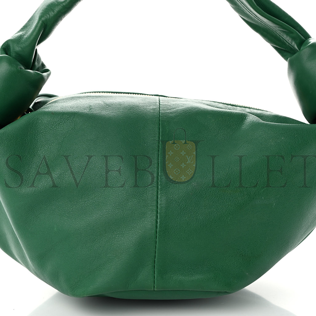 BOTTEGA VENETA NAPPA MINI DOUBLE KNOT BAG RACING GREEN  (28*15*14cm)