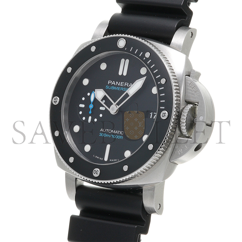 PANERAI SUBMERSIBLE AUTOMATIC BLACK DIAL 42 MM MEN'S WATCH PAM00683