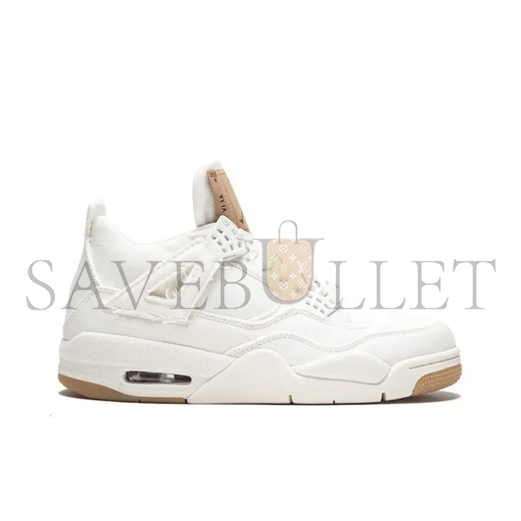 NIKE JORDAN 4 RETRO LEVI'S WHITE LEVI'S TAG AO2571-100