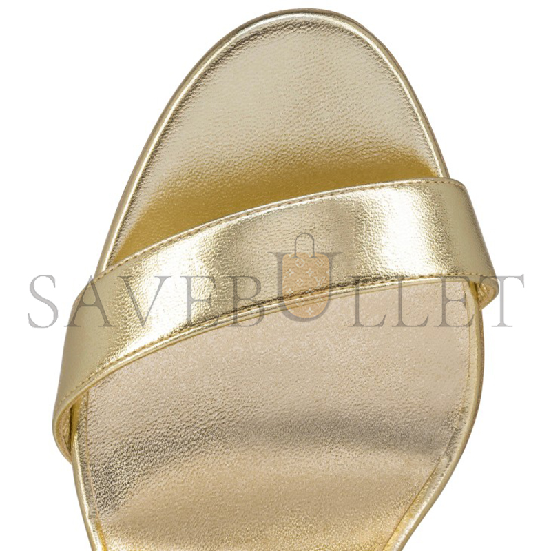 CHRISTIAN LOUBOUTIN LOUBIGIRL 85MM STRAPPY SANDALS-LEATHER-PLATINE-WOMEN 1240041G306