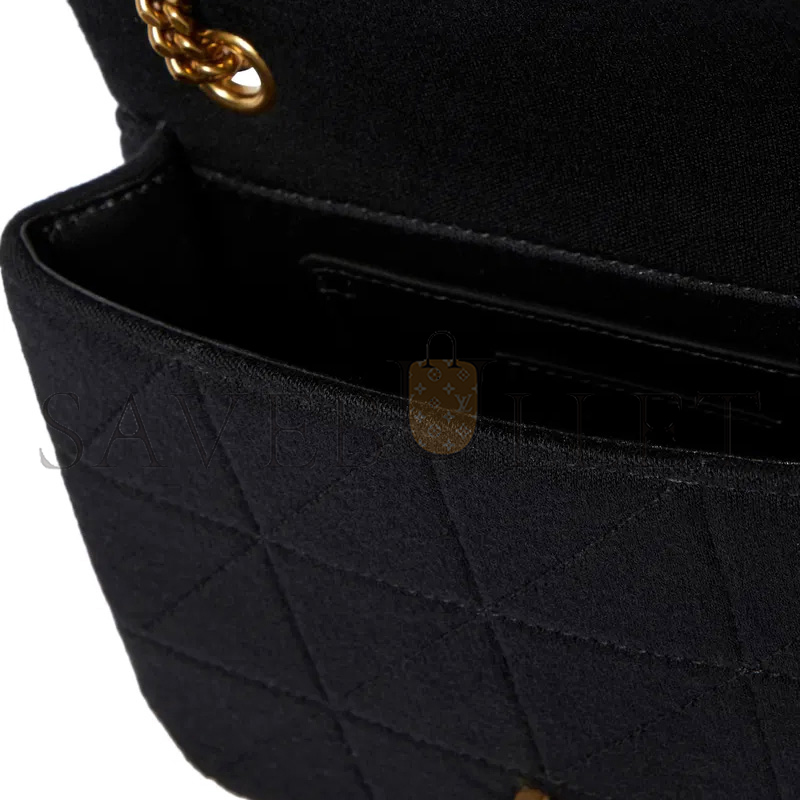 YSL JAMIE SMALL QUILTED SHOULDER BAG IN JERSEY 698162671812 (16*13*5cm)