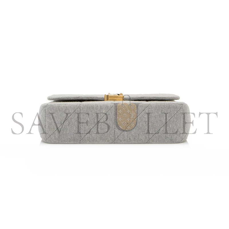 YSL JAMIE MEDIUM QUILTED SHOULDER BAG IN JERSEY 634820012498 (24*15.5*6.5cm)