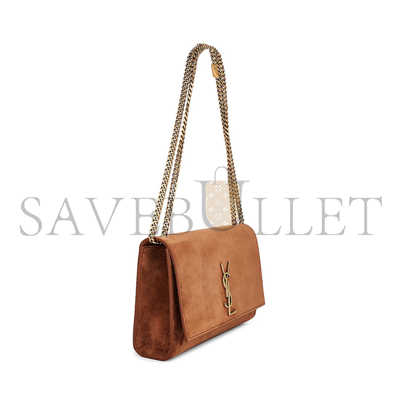YSL KATE MEDIUM CHAIN BAG IN SUEDE 364021252365 (24*14.5*5.5cm)