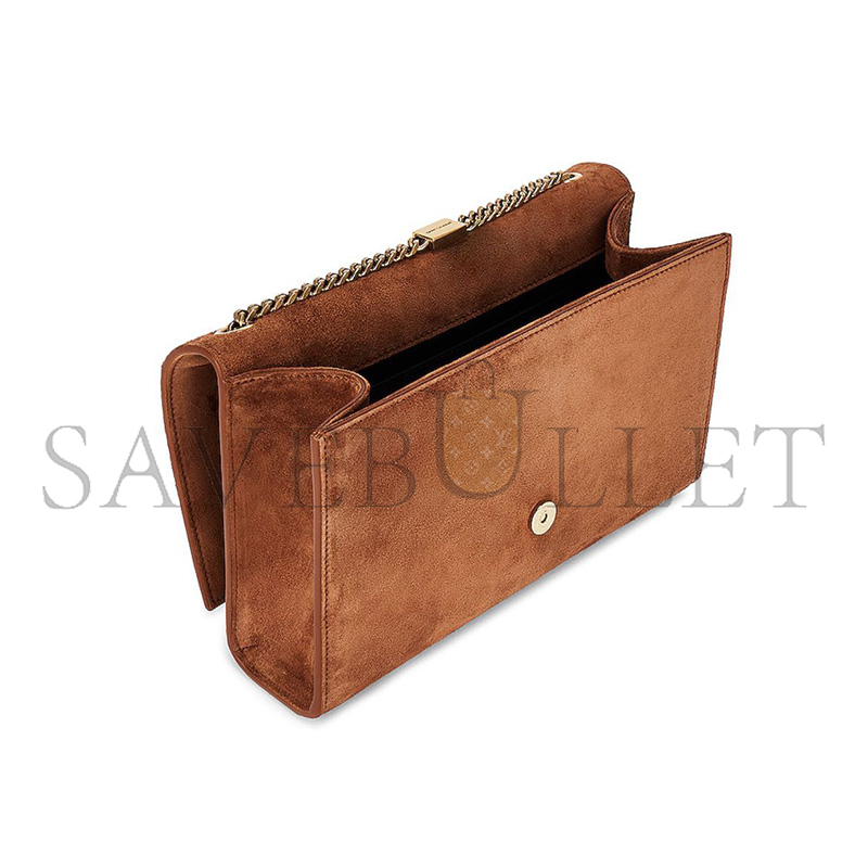YSL KATE MEDIUM CHAIN BAG IN SUEDE 364021252365 (24*14.5*5.5cm)