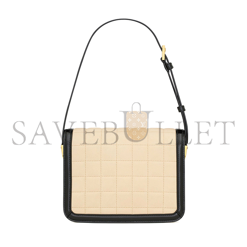 YSL SOLFERINO SMALL IN QUILTED NUBUCK SUEDE AND BRUSHED LEATHER 739139AAB6Z9289 (18.5*14*6cm)