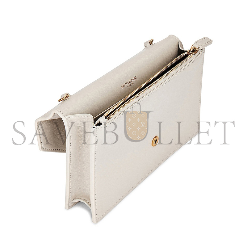 YSL CASSANDRE ENVELOPE CHAIN WALLET IN SMOOTH LEATHER 743050AAB4K9290 (19x12.5x3.5cm)