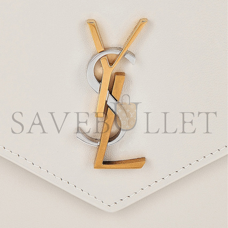 YSL CASSANDRE ENVELOPE CHAIN WALLET IN SMOOTH LEATHER 743050AAB4K9290 (19x12.5x3.5cm)
