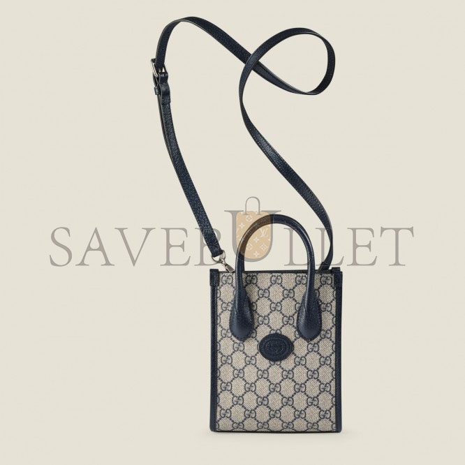 GUCCI MINI TOTE BAG WITH INTERLOCKING&G  671623 K (20*16*7cm）