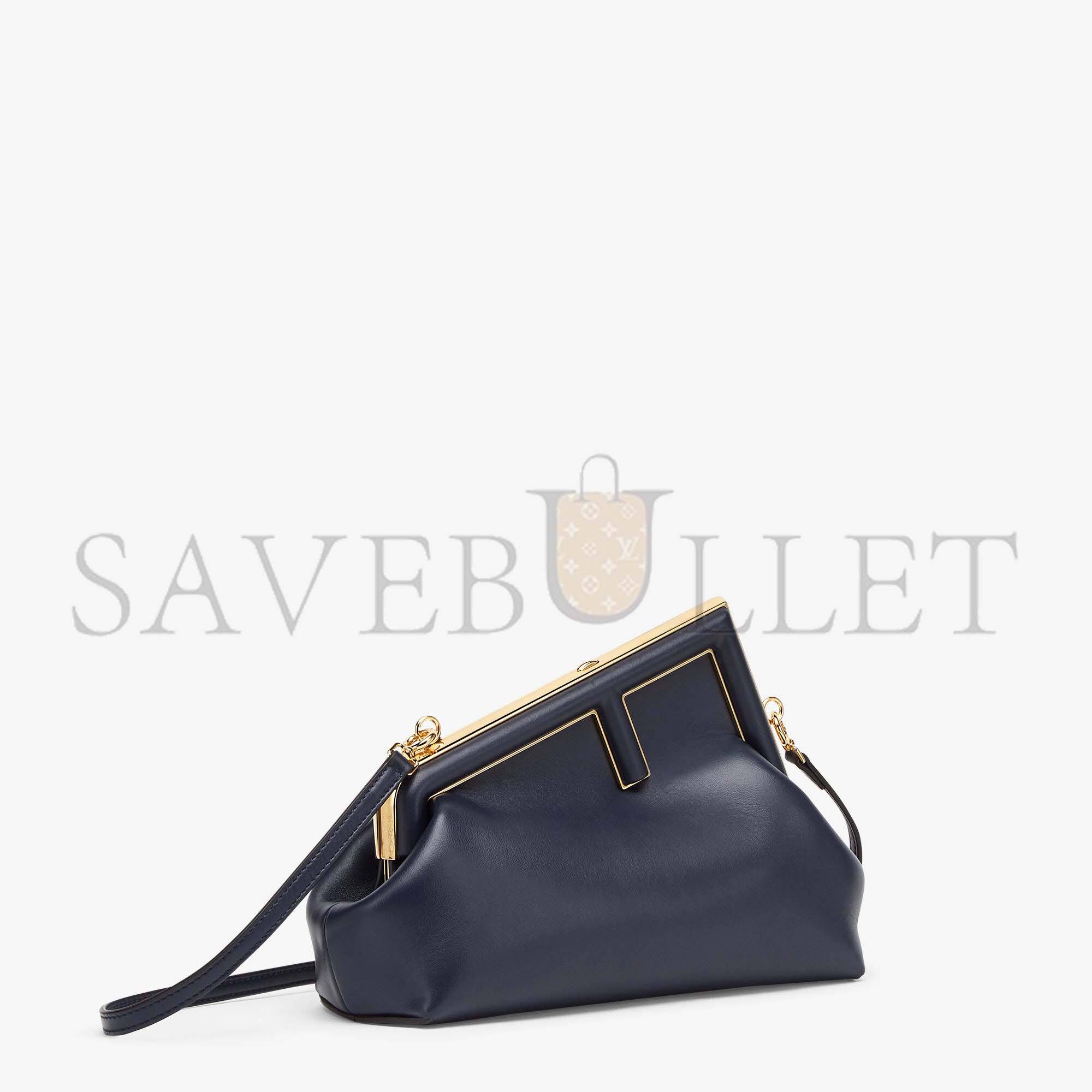 FENDI FIRST SMALL - DARK BLUE LEATHER BAG 8BP129ABVEF0J27 (26*18*9.5cm)