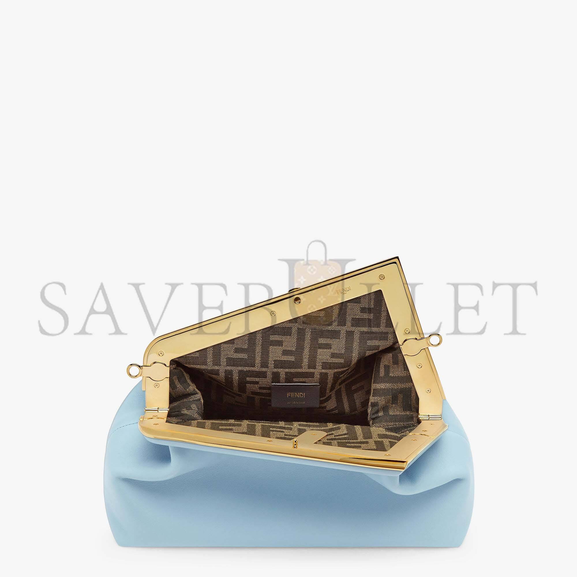 FENDI FIRST MEDIUM - LIGHT BLUE LEATHER BAG 8BP127ABVEF1993 (32.5*23.5*15cm)