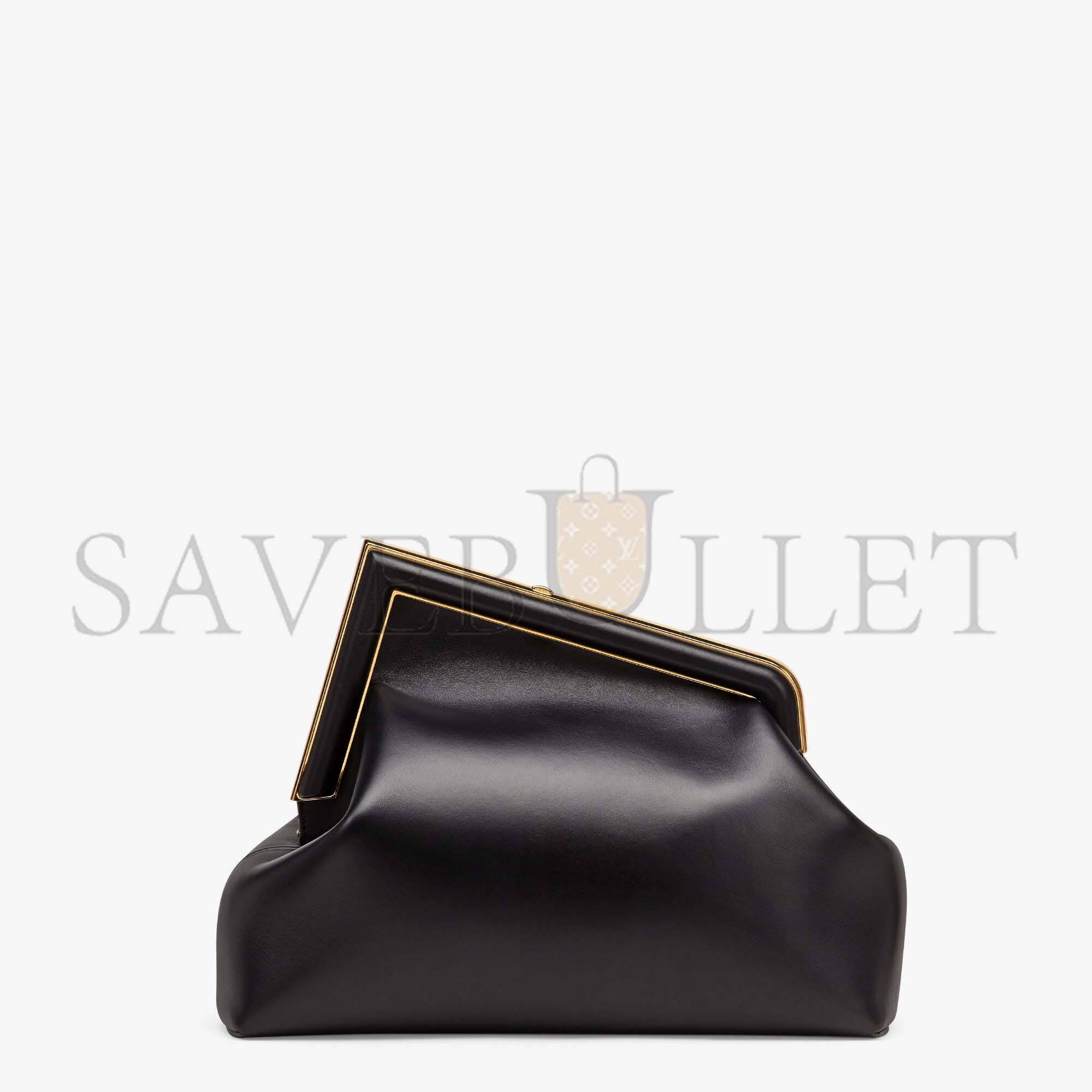 FENDI FIRST MEDIUM - BLACK LEATHER BAG 8BP127ABVEF0KUR (32.5*23.5*15cm)