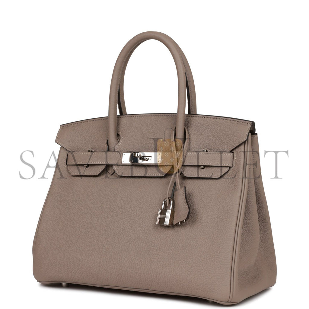 HERMES BIRKIN 30 GRIS ASPHALTE TOGO PALLADIUM HARDWARE (30cm)