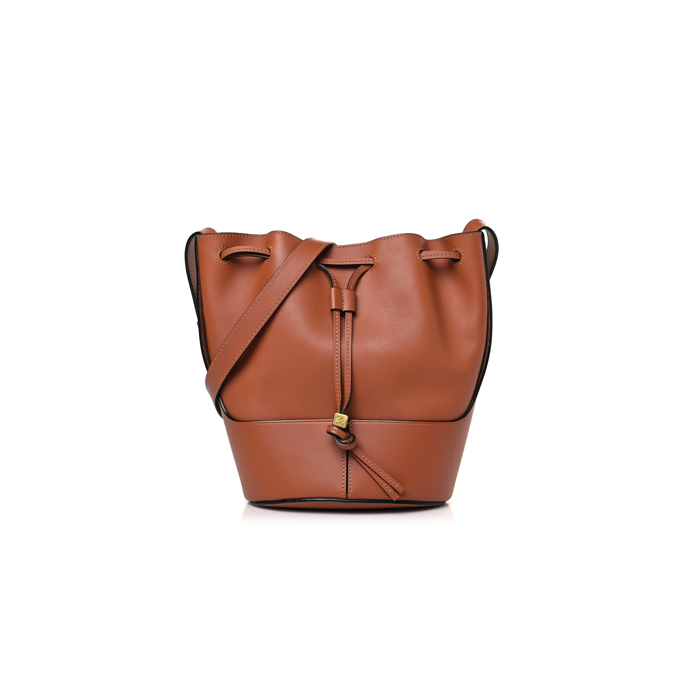 LOEWE CALFSKIN BALLOON BUCKET BAG TAN (29*22*20cm)