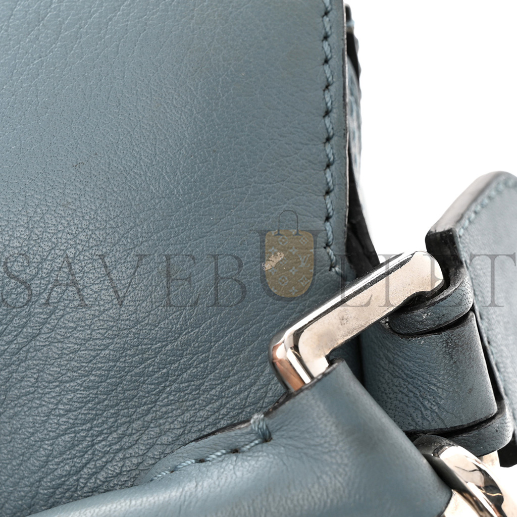 LOEWE CALFSKIN SMALL PUZZLE BAG STONE BLUE (24*16.5*10.5cm)