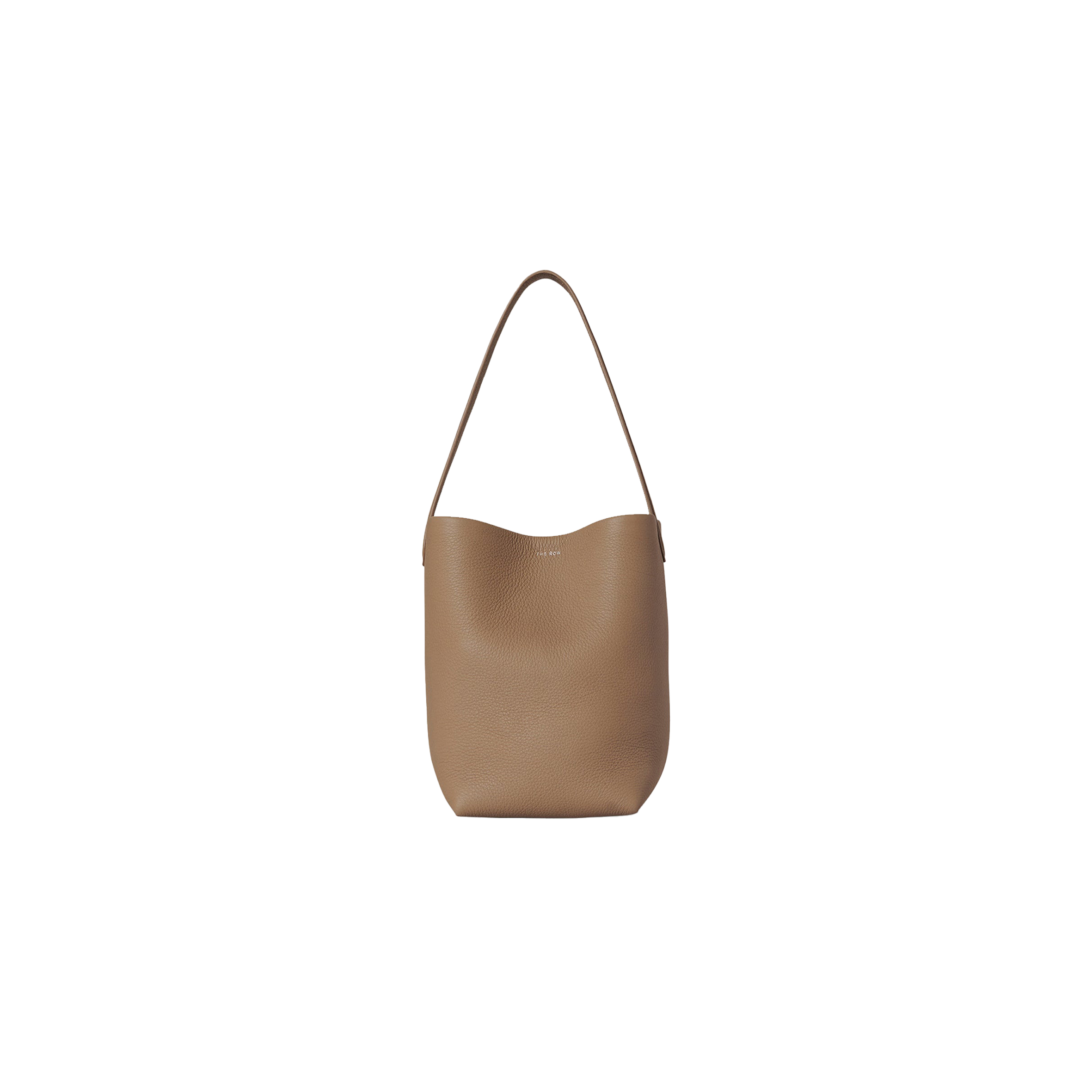 THE ROW SMALL NS PARK TOTE IN LEATHER DARK TAUPE W1314L129DTPL (25*22*12cm)