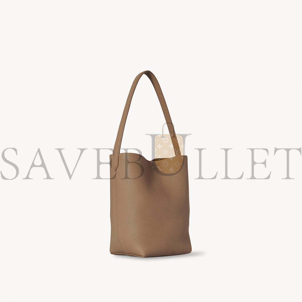 THE ROW SMALL NS PARK TOTE IN LEATHER DARK TAUPE W1314L129DTPL (25*22*12cm)