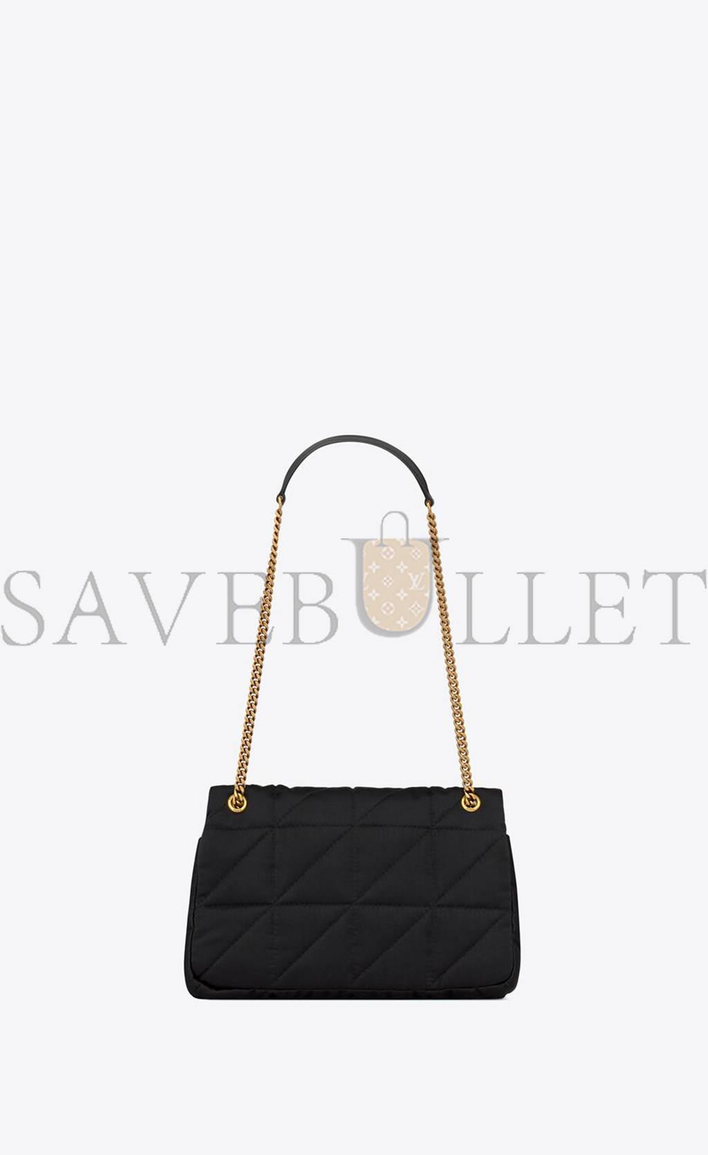 YSL JAMIE MEDIUM CHAIN BAG IN SATIN AND LEATHER 515821FAAUF1000 (25*15*7.5cm)