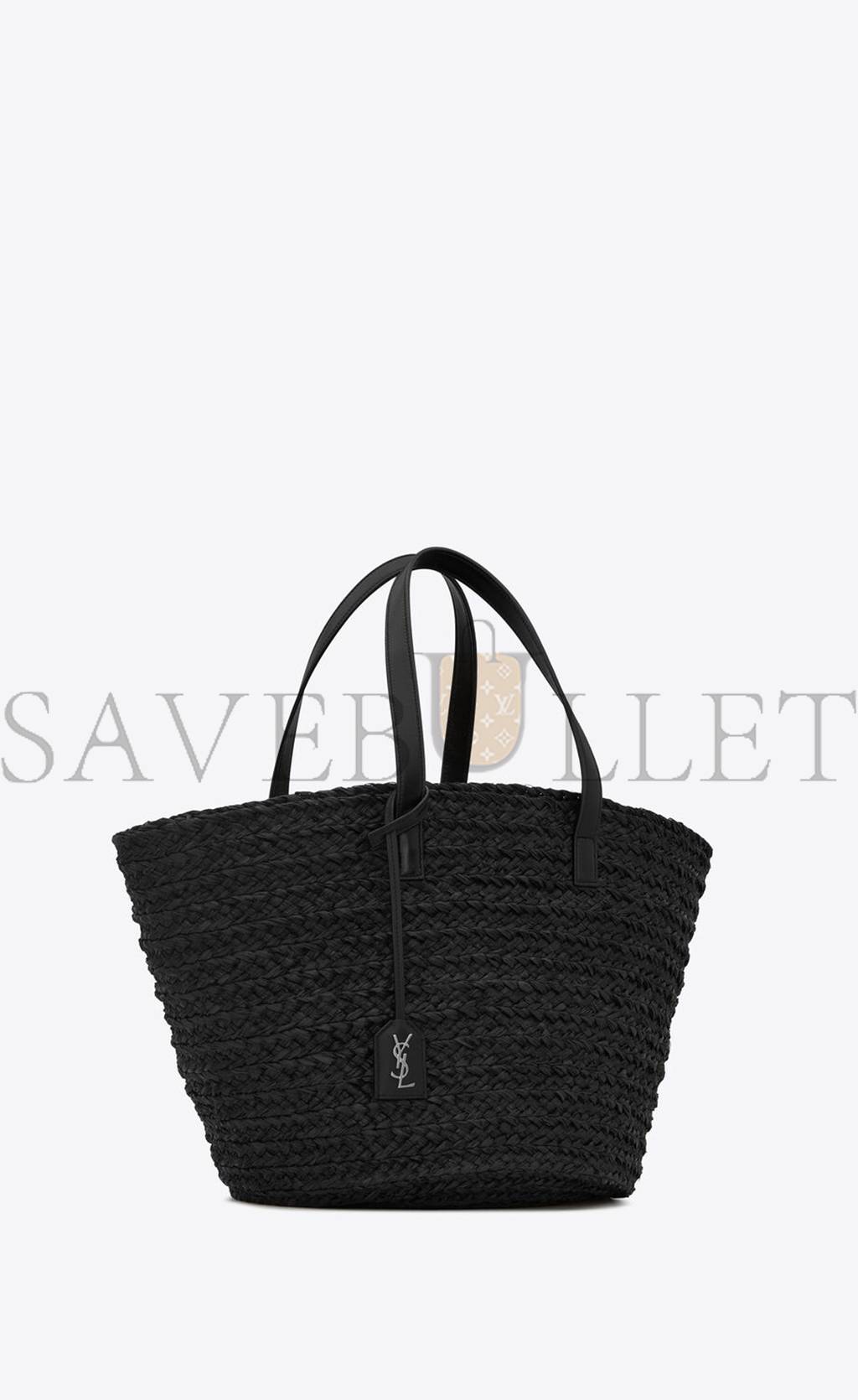 YSL PANIER MEDIUM BAG IN RAFFIA 693242GQTHE1000 (30*27*20cm)