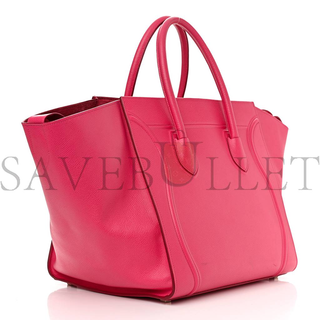 CELINE GRAINED CALFSKIN MEDIUM PHANTOM LUGGAGE FUCHSIA (30*27*25cm)